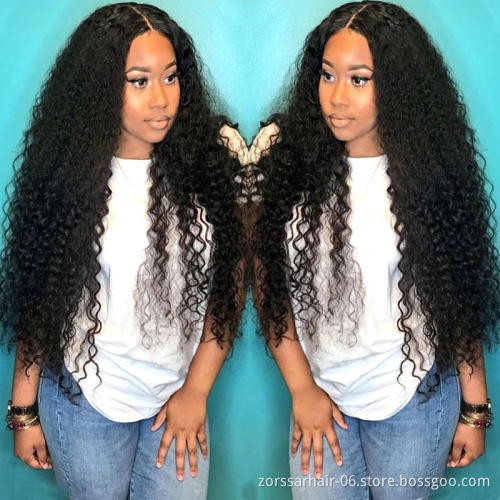 Wholesale Deep Wave HD Full Lace Wigs Human Hair Lace Front Peruvian Virgin Hair 360 Lace Front Wigs for Black Women